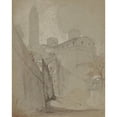 thumbnail image 2 of Elihu Vedder 20x24 Black Ornate Framed Double Matted Museum Art Print Titled: Orvieto (C. 1890), 2 of 5