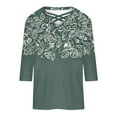 thumbnail image 4 of Womens Summer Shirts and Tops Tshirts Shirts Vintage 3/4 Sleeve Graphic T Shirts Tunic Tops T Shirts Loose Fit Graphic Pack, 4 of 5