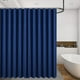 thumbnail image 5 of Cortina de ducha impermeable, esencial para el baño, resistente a las manchas, con ganchos en color azul, 5 of 8