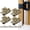Bronze-colored, variant on 1/2 Inch Overlay Cabinet Hinges, Matte Black Self-Closing Semi-Concealed Partial Wrap Face Frame Hinges for Kitchen Cupboard Doors, Bathroom Vanity Hardware, Durable Home Improvement Replacement