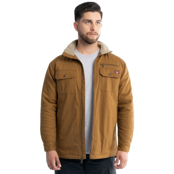 Wrangler Workwear Men's Mock Neck Jacket with Inner Linning Insulating Fabric, Size S-3XL