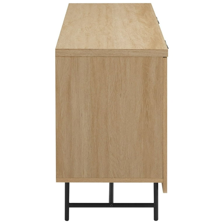 Walker Edison 69” Scandinavian 4-Door Reeded-Front TV Stand for