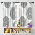 thumbnail image 5 of Blackout Kids Curtains,Gray Floral and Petal Pattern Childrens Insulated Curtains Set Of 2,Bedroom Essentials,Toddler Room Decor 42x54in(106x137cm), 5 of 5