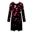 thumbnail image 4 of Sakmal Valentines Moo Moos for Women Nightgowns Love Soft Long Sleeve Loungewear Knee Length Heart Print Ladies Nightgown L, 4 of 6