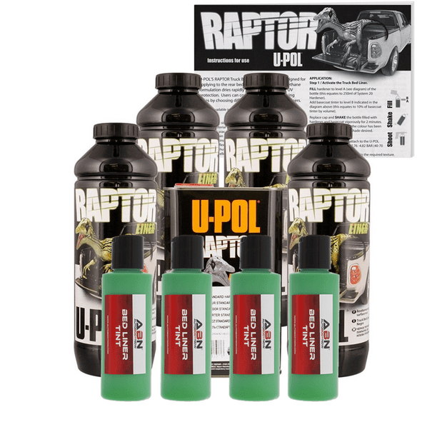 U-POL Raptor Tintable Emerald Green Bed Liner & Texture, 4 ...