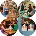 thumbnail image 5 of Greenpod 4 Cup Drink Carrier,12 Pack Coffee Cup Holders with Handle,Cardboard Cup Holders for Hot or Cold Drinks,Coffee Carrier with Ribbon and Card,Food Delivery Services and Bouquet(Kraft), 5 of 8