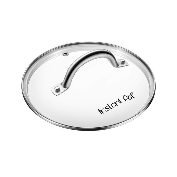 Instant Pot Tempered Glass Lid, 9.1-In, 6-Qt, Cooking Pot Lid, Stainless Steel Handle and Rim, Clear