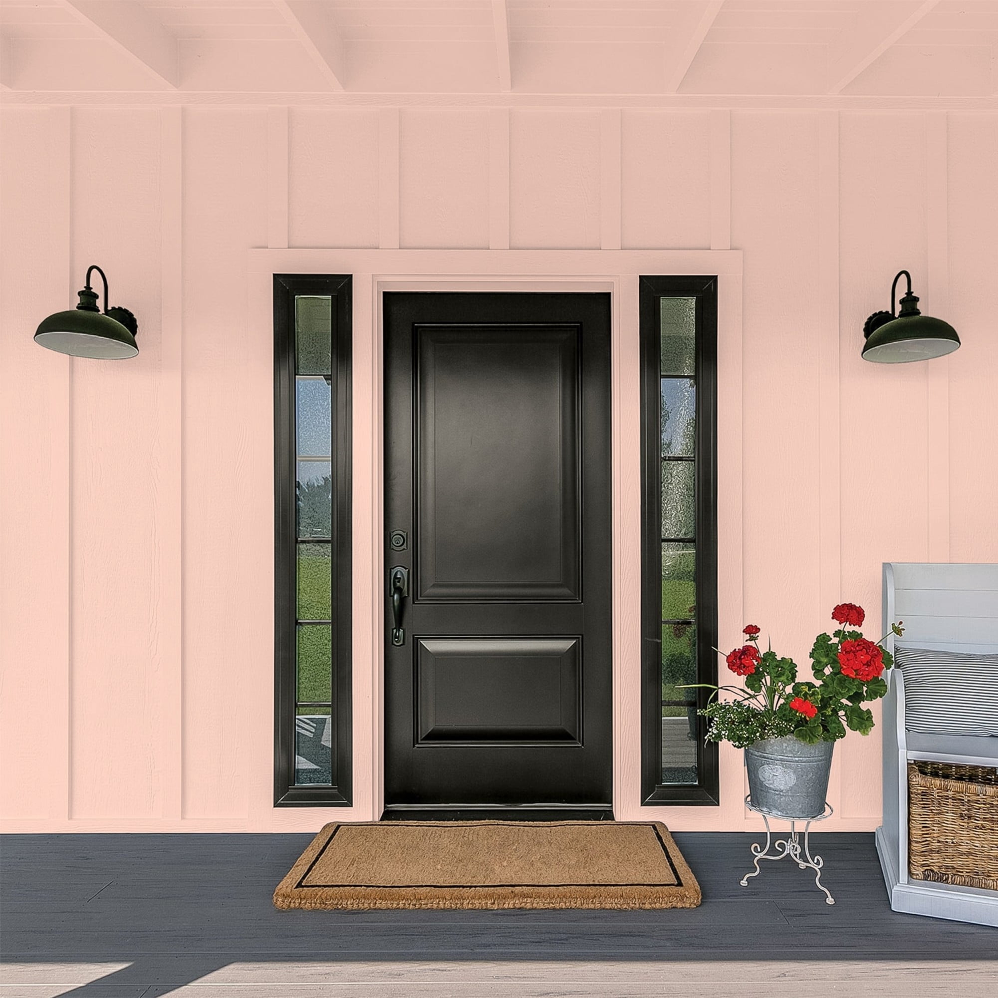 Glidden One Coat Adorable / Orange Flat Exterior Paint with Primer, 5 Gallon