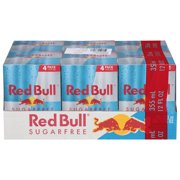 Red Bull Sugarfree Energy Drink, 12 fl. oz., 6 Packs of 4 Cans, 114mg Caffeine