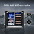 thumbnail image 6 of Ca'Lefort 30 inch Wine Beverage Refrigerator, Hold 80 Cans and 33 Bottles Dual Zone Wine Fridge with Stainless Steel French Door for Home, 6 of 16