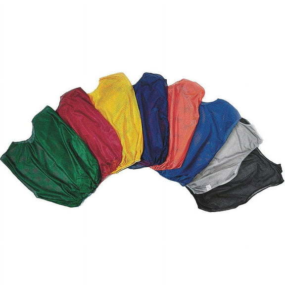 S&S Worldwide Spectrum Nylon Mesh Pinnies, Adult Size, Dozen, Gray