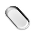 thumbnail image 1 of Plato de postre Plato llano Oro / Plata Placa de acero inoxidable Placa de elipse de metal de acero multiusos, 1 of 8
