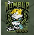 thumbnail image 2 of Retro Comic Stay Humble Hustle Hard Men's Crewneck Sweatshirt Brisco Brands S, 2 of 6