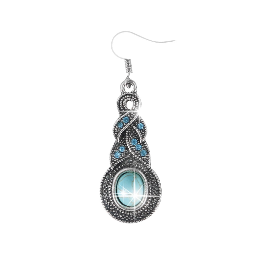 Tibetan Silver Owl Bird Turquoise Necklace Drop Dangle Earrings Jewellery Set Tibetan Silver Owl Bird Turquoise Necklace Drop Dangle Earrings Jewellery Set