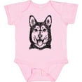 thumbnail image 3 of Inktastic Siberian Husky Sketch Portrait Boys or Girls Baby Bodysuit, 3 of 5