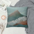 thumbnail image 2 of Qinduosi  Boho Set of Throw Pillow Covers Mid Century Bohemian Landscape Mountain Sunset Modern Abstract Minimalist Decorative Pillow Cases Home Decor Standard Square Inches Pillowcases White, 2 of 5