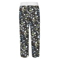 thumbnail image 4 of kaondbfi Women's Art Flower Print Pants High Waist Casual Loose Cropped Trousers with Pockets for Summer, 4 of 7