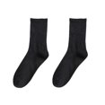 thumbnail image 2 of Flmtop Winter Solid Color Cotton Breathable Women Men Elastic Soft Middle Tube Socks, 2 of 7
