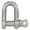 Silver, variant on National Hardware N100-357 D Shackle, Stainless Steel, 1/2 In. - Quantity 1