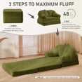 thumbnail image 7 of Pipleo 3-in-1 Folding Sofa Bed, Convertible Floor Lounger & Chair with Back Support, Portable Handle, Comfy Couch for Small Apartment Living Room Bedroom, 7 of 7