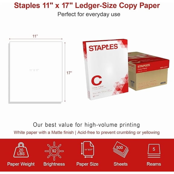 TRU RED 8.5x11 Copy Paper 20 lb. 92-Bright