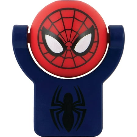 Marvel's Ultimate Spider-Man LED Plug-In Night Light, 13341, Image Projects Onto Wall or Ceiling, Provides a soothing guide light while projecting a colorful.., By