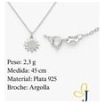 thumbnail image 2 of Collar De Mini Sol De Zirconias Para Muje De Plata 925, 2 of 5