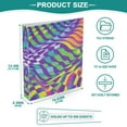 thumbnail image 3 of FORMRS 3 Ring Binder with Pockets 1.5" D-Rings Clip Board 200 Sheets Capacity, Green Wavy Pattern, 3 of 8