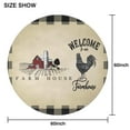 thumbnail image 6 of Round Waterproof Tablecloth Farmhouse-Rooster Reusable Indoor/Outdoor Durable Table Cover for Kitchen and Dining Room 60 Inch X 60 Inch, 6 of 6