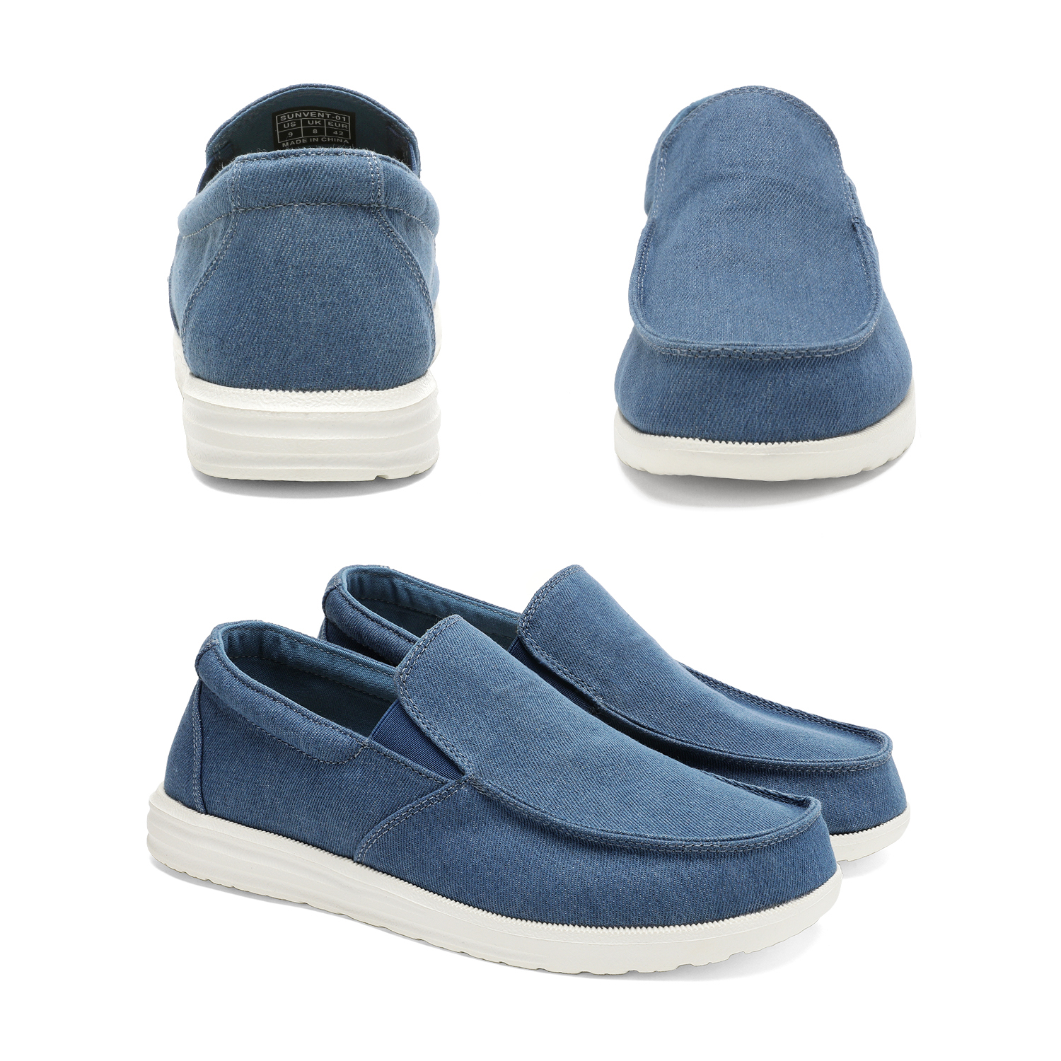 Bruno Marc Men's Slip On Loafer Walking Shoes SUNVENT-01 BLUE/DENIM size 8 - image 5 of 6