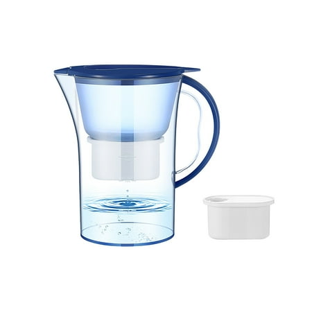 

Clearance!! Baocc Long Life 10 Cup Large Water Filter Pitcher with 6 Filter 5X Times Pfas Pfoa/Pfos Blue Water Filter 1*Water Filter Pitcher + Filter Element Clearance Sale!