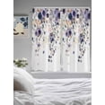 thumbnail image 3 of Purple Flowers Living Room Curtains 2 Panel, Spring Floral Elegant Pastoral Watercolor Cafe Window Treatment, Extra Long Farmhouse Bedroom Bathroom Kitchen Curtains Drapes 104"x72", 3 of 6