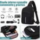 thumbnail image 3 of Mochila Cruzada Multifuncional VOICEPTT Impermeable puerto de carga usb y de auriculares, 3 of 3