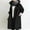 Black, variant on Black and Friday Clothing Sales Idoravan Trench Coats for Women Plus Size Women's Solid Color Button Pocket Recreational Hooded Long Sleeve Windbreaker Coat Tops Black S