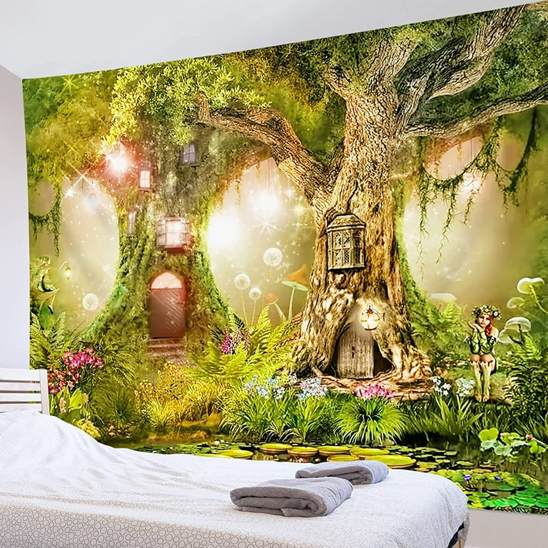 Fairy Tree In Mystic Forest Wall Mural Wallpaper