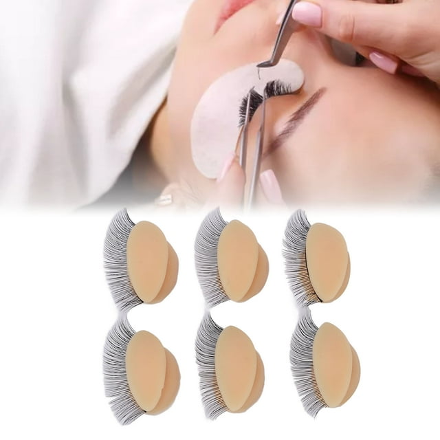 3 Pairs Replaced Eyelids Silicone for Mannequin Head