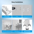 thumbnail image 5 of Wall Mount Stand Holder Hook Stable for PS5 Slim Game Console/Headset/Controller(White), 5 of 7