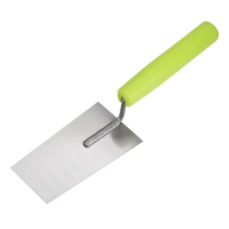 Uxcell Flat Masonry Hand Trowel 6.3 x3.5  Carbon Steel Panel with Rubber Handle