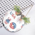 thumbnail image 4 of SKYSONIC Independence Day Welcome Sign for Front Door,All Seasons Welcome Wreath Porch Hanging Decoration for Farmhouse Wall Home Holiday Decoration - 11.8x11.8in, 4 of 7