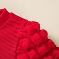 thumbnail image 6 of Adeawade Girls Christmas Outfits Long Sleeve Top Pleated Skirt Hat Coordinated Toddler Kid Clothes Holiday Party Dress Winter Trend Basic Clothes Red 2-3 Years, 6 of 9