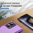 thumbnail image 3 of for Motorola Edge 2024 Case, with HD Screen Protector [Military Grade Drop Tested] Heavy-Duty Tough Rugged Shockproof Protective Case for Moto Edge 2024, Purple, 3 of 8