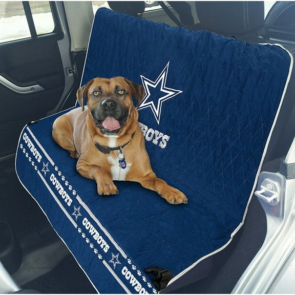 Pets First NFL Dallas Cowboys Premium Car Seat Protecting Cover, Durable, Waterproof, Fits most Car Rear Seats