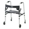 Clever-Lite LS Aluminum 29.5 to 39" H Dual Trigger Release Folding Walker with Wheels and Seat up to 300 lbs