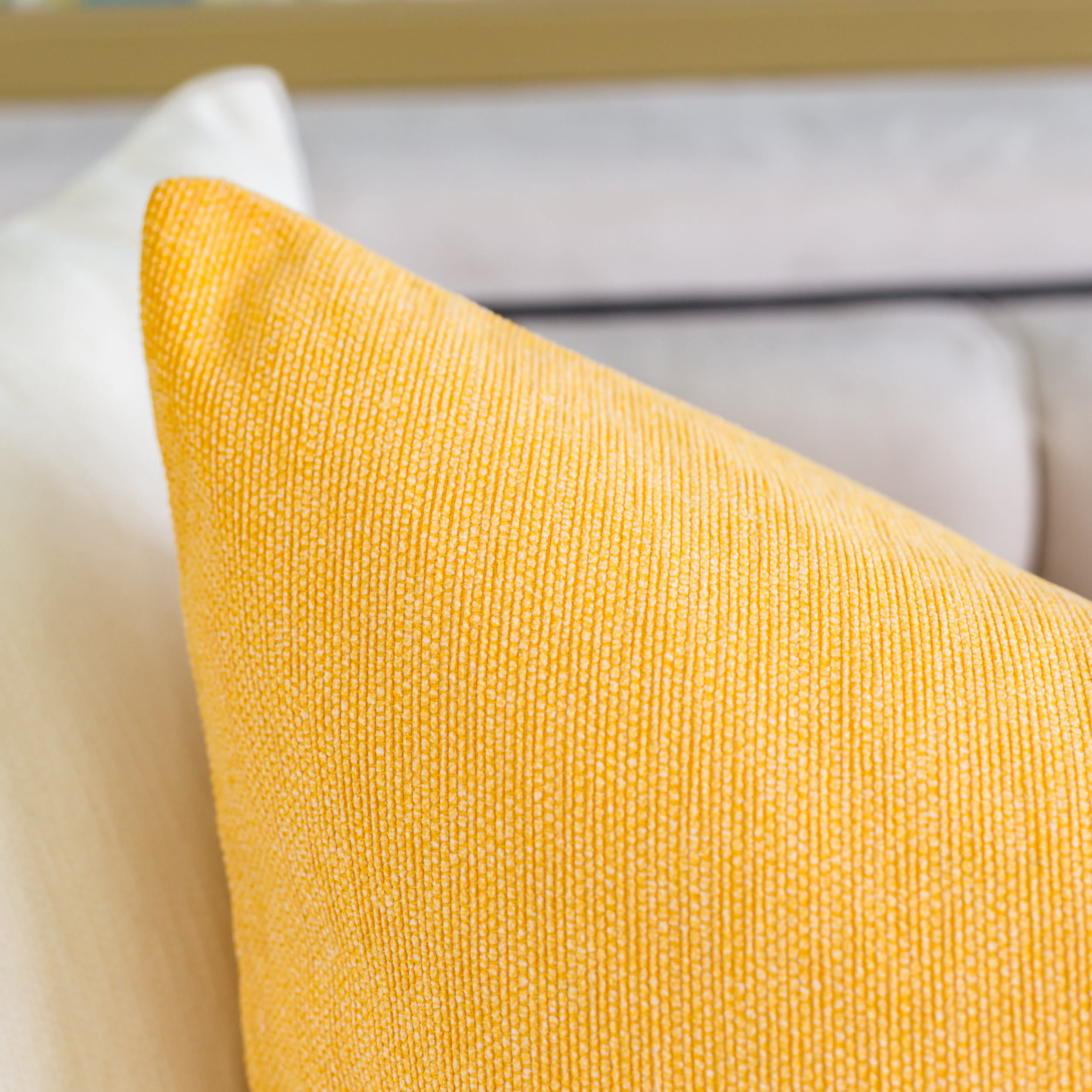 Sadie Yellow Rectangular Outdoor Throw Pillow
