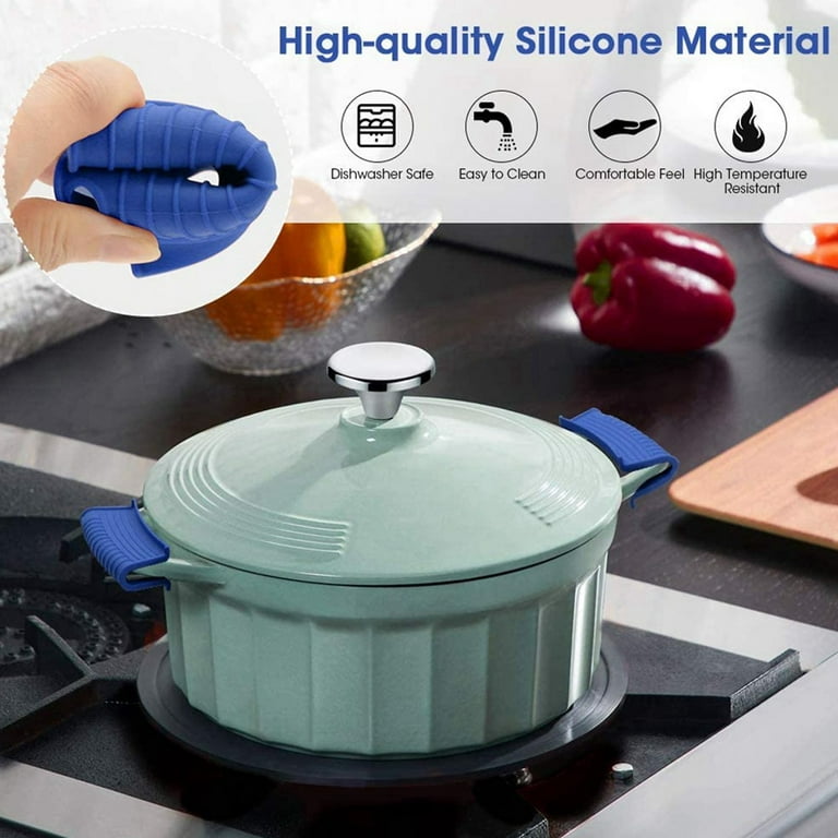 Thickened Silicone Pan Handle Cover Insulation Cover Pan Ear Clip