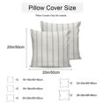 thumbnail image 2 of Modern Simple Art Outdoor Pillow Covers 24x24 Inch Throw Pillow Covers Set of 2 Waterproof Decorative Pillow Cases Blue Vertical Stripes Pattern Beige Cushion Covers for Patio Furniture Garden Couch, 2 of 8