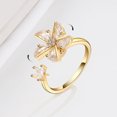 thumbnail image 1 of HONEYRAIN Butterfly Silver Anxiety Rings for Women Fidget Spinner Rings Sterling Silver Rotating Open Ring Real 925 Silver rings 1 Psc, 1 of 6