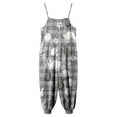 thumbnail image 4 of Staki Toddler Girl Easter Outfit Jumpsuits for Girls Casual Sleeveless Loose Spaghetti Strap Summer Rompers Long Pants with Pockets 1-10Y(Gray,9-10 Years), 4 of 6