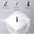 thumbnail image 3 of CES 16 Inch LED Square Rain Shower Head High Pressure Stainless Steel Bath Shower, Ultra Thin Rainfall Shower head with Silicone Nozzle and Powerful Spray Performance, 3 of 8