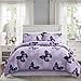 thumbnail image 3 of ARTALL Lightweight Microfiber 3 Piece Comforter Set with 2 Shams, Butterfly Pattern Bedding Set, Full/Queen, Purple, 3 of 4